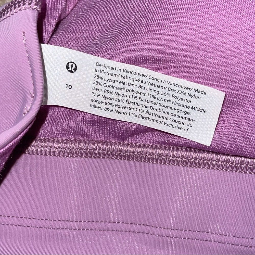 Lululemon Jubilee High-Neck Longline Tough Medium Support Energy Sports Bra| 10 - Picture 6 of 7